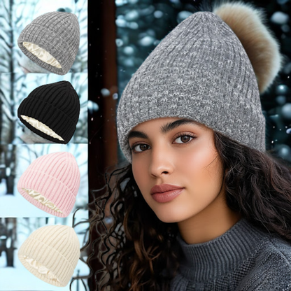 トキノヌクモリ™ 冬用サテン裏地ニット帽