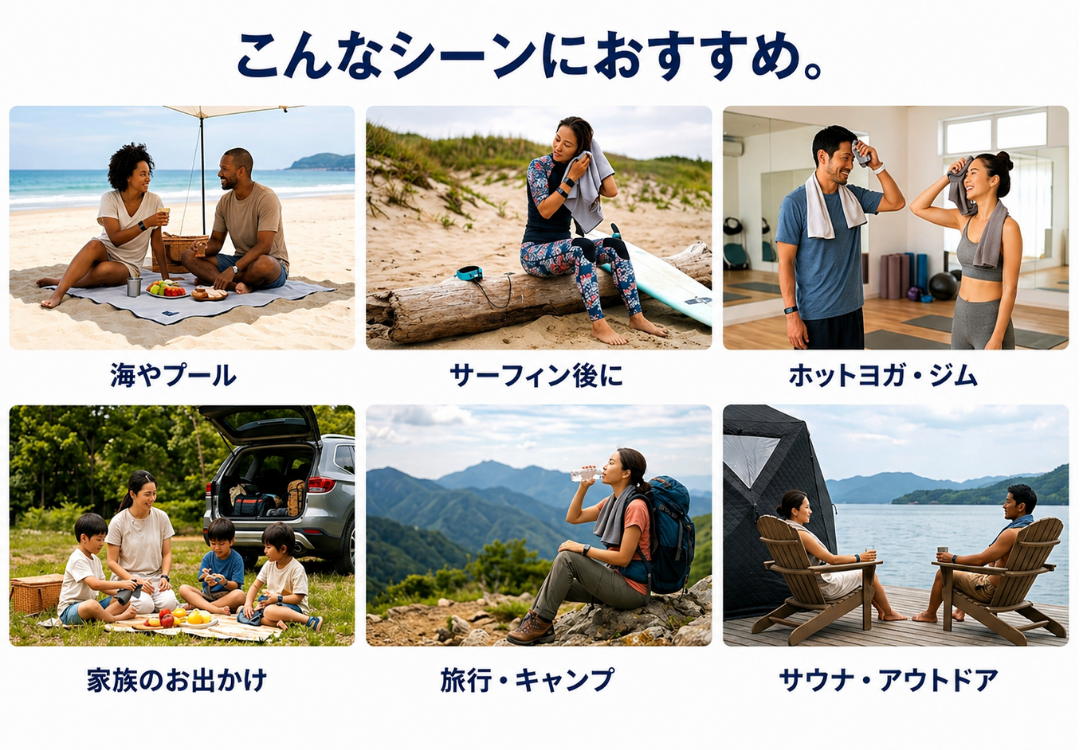 KAKUREMI™｜マグネット付き着替えタオル