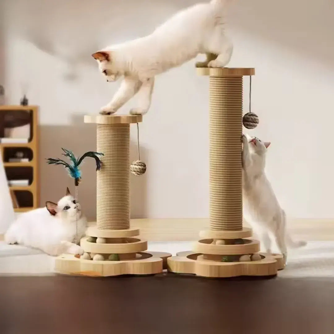 猫ちゃんの楽園タワー爪とぎ・遊び・リラックスが一体化！